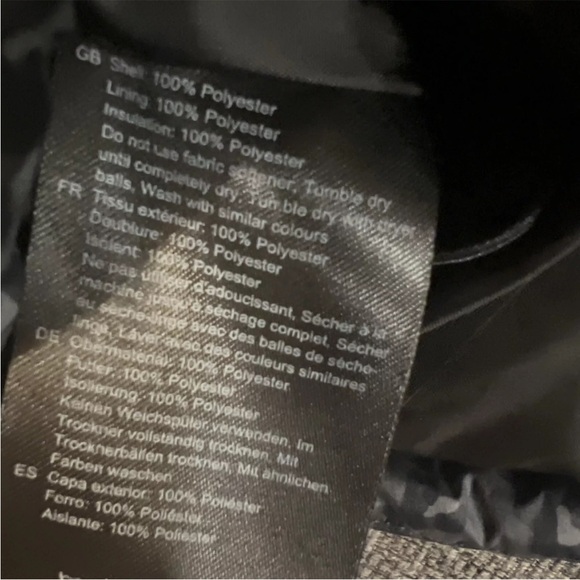 Women’s Helly Hansen Black Cheetah Print Puffer Jacket Hooded 3/4 Zip Sz M - Picture 8 of 8